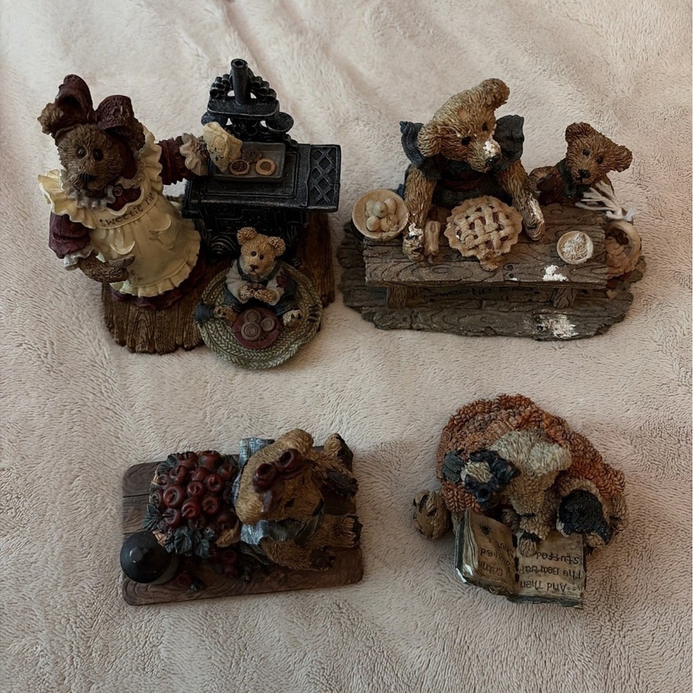 Boyd's Bears & Friends Limited Edition Resin Figurines Lot Of‎ 4 READ